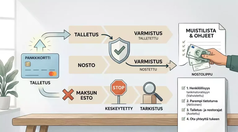 Maksun ja kotiutuksen tarkistuspolku suomalaiselle käyttäjälle